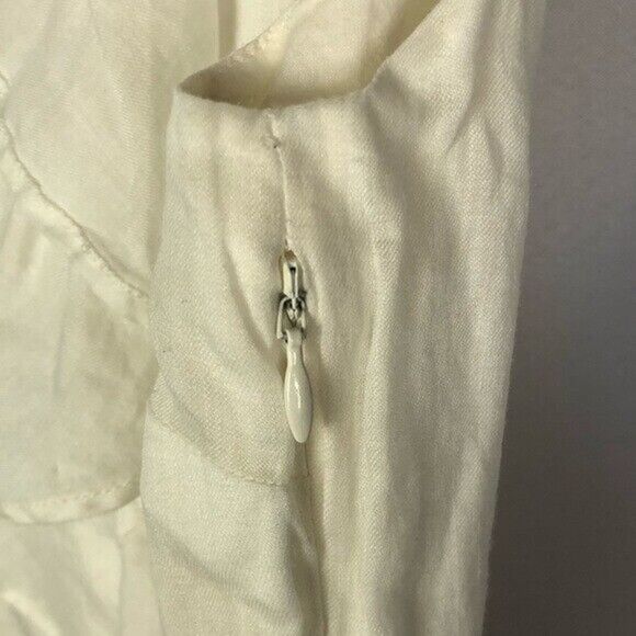 Boden Alicia White Ruffle Sleeveless Blouse 4 - Picture 6 of 6